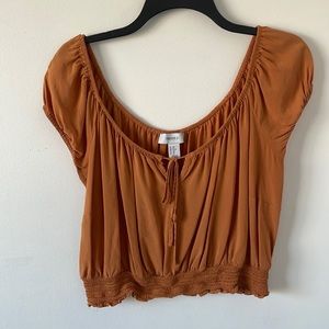 Gold cropped top